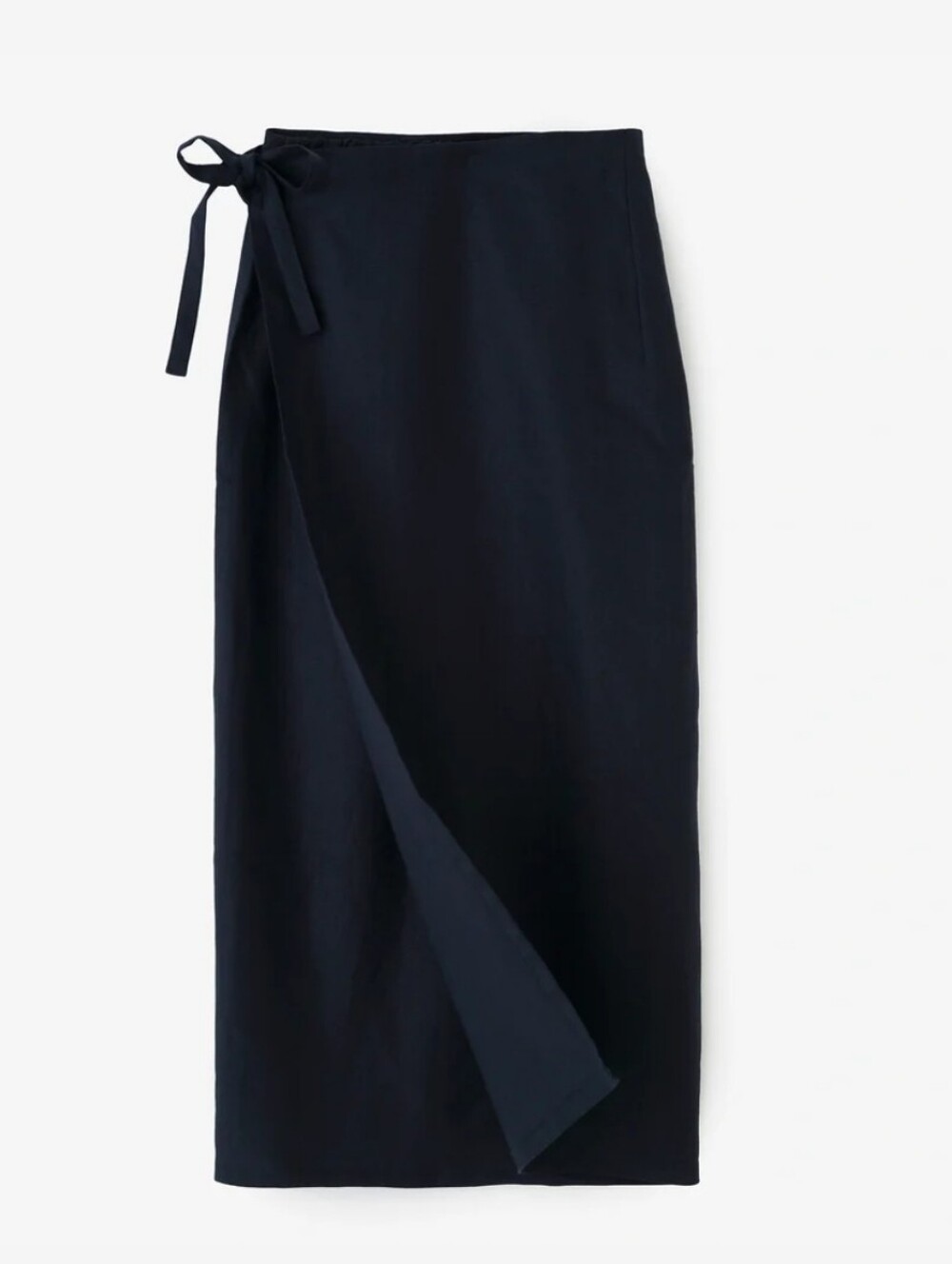 Sou Sou Japan Wrap Maxi Skirt Dark Navy Blue Cotton Size Medium